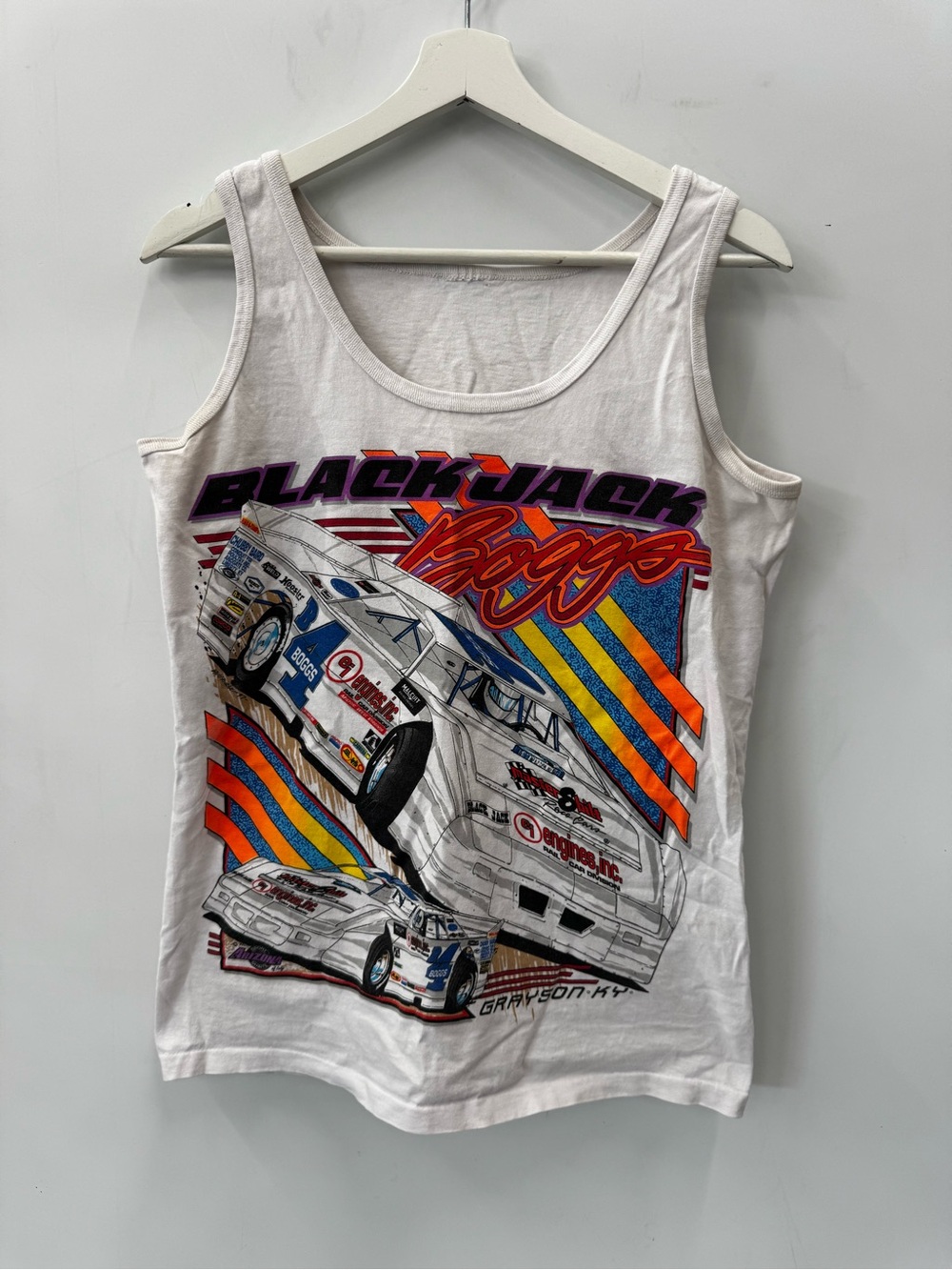 Vintage Black Jack Boggs Rare Racing Graphic 80s/90s Tank Top